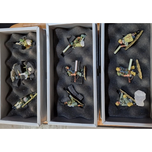 332 - Collection of Thomas Gunn Military miniature figures of German Soldiers with artillery pieces etc. t... 