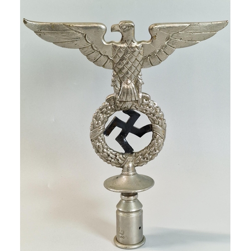 61 - German Third Reich NSDAP metal flag pole finial, marked RZM M3/40. 26cm high approx. (B.P. 21% + VAT... 