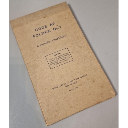 161 - WWII period Code A F Foldex No. 1 1/500,000 map of Europe, published by The Directorate of Military ... 