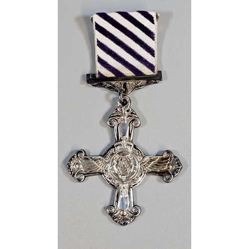 203 - George VI WWII design Distinguished Flying Cross, un-named but dated 1945 to the reverse. In modern ... 