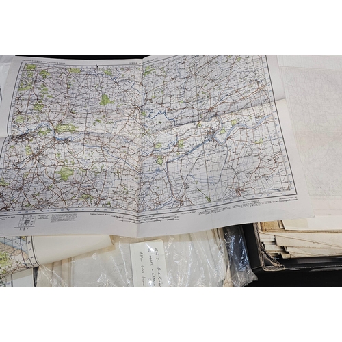 335 - Collection WWII edition 1 inch to 1 mile Military Ordnance Survey Maps, approximately 200. (B.P. 21%... 