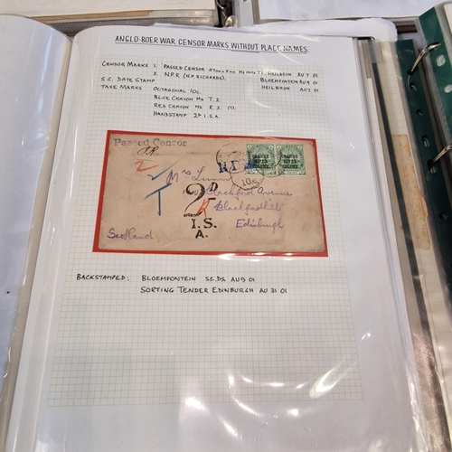 164 - Collection of Anglo-Boer War Censor covers and cards in five files, 220+ items dated 1899-1902. Some... 