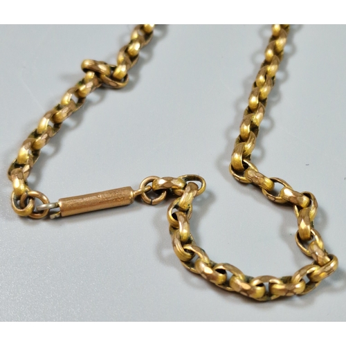 211 - Gold-plated curb link chain with engraved mourning locket. (B.P. 21% + VAT)