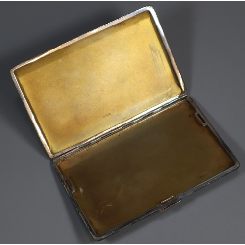 233 - Early 20th century silver gilt engine-turned cigarette case . 5.68 troy oz approx. (B.P. 21% + VAT)