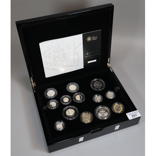 251 - The Royal Mint 2010 UK silver proof coin set. No 0732 in original box. (B.P. 21% + VAT)