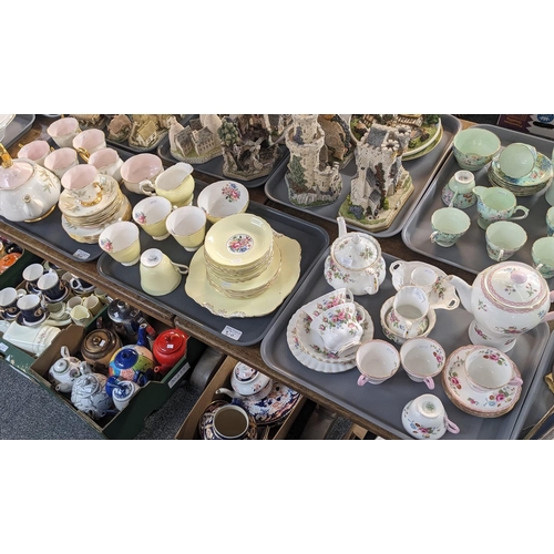 310 - Three trays of assorted tea ware to particularly include a Shelley part floral set, Royal Albert 'Mo... 