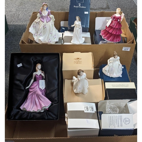 317 - Collection of Royal Doulton and The Leonardo Collection bone china and other figurines to include: '... 