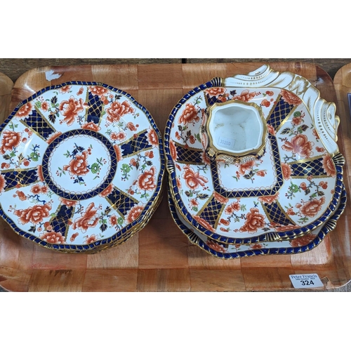 324 - Collection of Royal Crown Derby 'Imari' plates and similar dishes, etc. (10 pieces) (B.P. 21% + VAT)