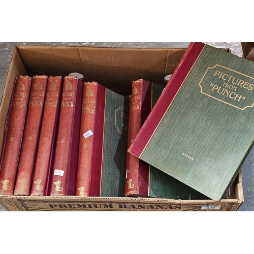 342 - 'Pictures from Punch' hardback books Volumes 1-8 in gilded cloth. (B.P. 21% + VAT)