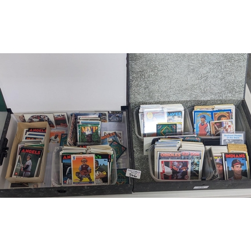 346 - Two box files of original USA baseball trading cards. (2) (B.P. 21% + VAT)