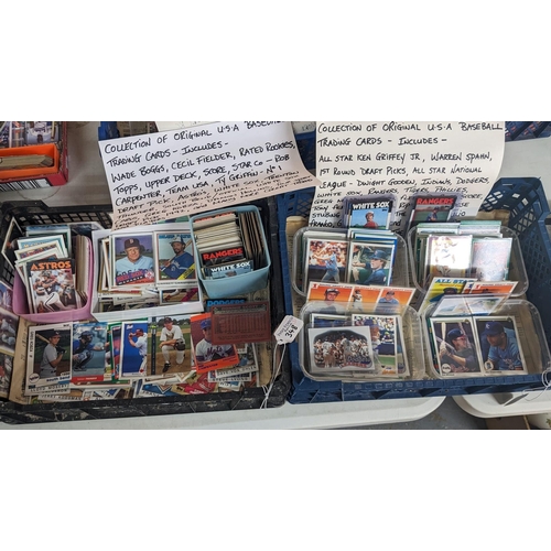 348 - Collection of original USA baseball trading cards. (2) (B.P. 21% + VAT)