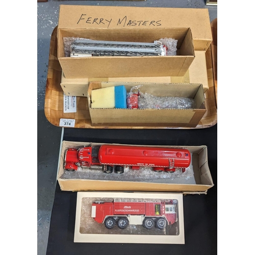 374 - Collection of diecast model fire engine and fire related vehicles to include Saratov, etc. (B.P. 21%... 