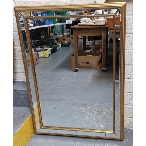 394 - Three modern gilt framed mirrors, one with foliate designs. (3) (B.P. 21% + VAT)