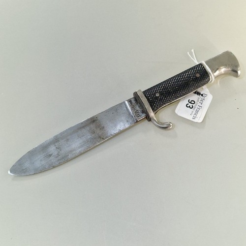 93 - German WWII period Third Reich Hitler Youth/HJ dagger/knife (late period 1938-42), marked 'RZM47/68'... 