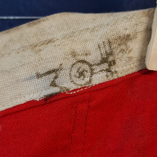 131 - Two German Third Reich Kriegsmarine war flags. Small flag marked 