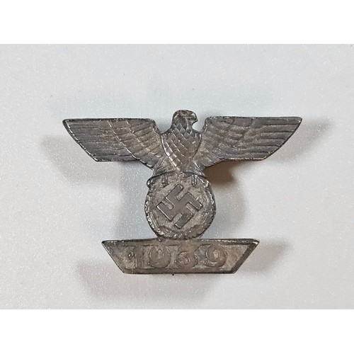 249 - Two German third Reich Spangs Eagle brooches with dates for 1939, one with clip fastening, one with ... 