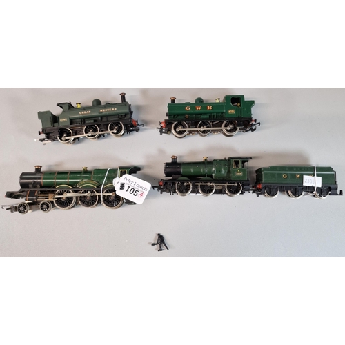 105 - Collection of Hornby and Mainline OO gauge locomotives and tender. Un-boxed. (B.P. 21% + VAT)