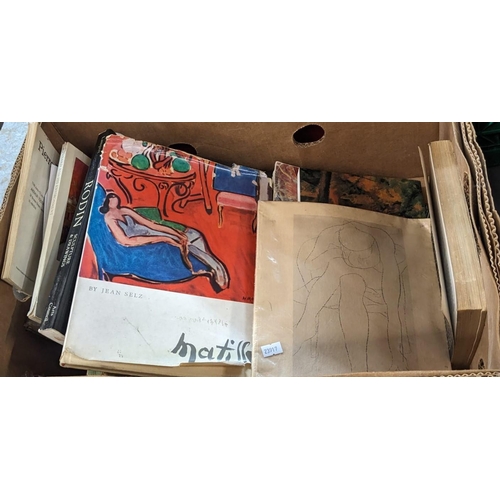 461 - Box of Art related books to include: Rodin, Francis Bacon, Bonnard and his environment, Drawing of t... 