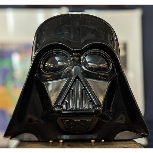 463 - Unusual Darth Vader shop display adverting head with fitted bolts and screws to the underside. 46cm ... 