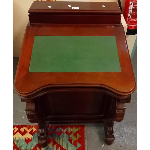 532 - Victorian style hardwood Davenport writing desk. 20th century. 54x56x86cm approx.  (B.P. 21% + VAT)