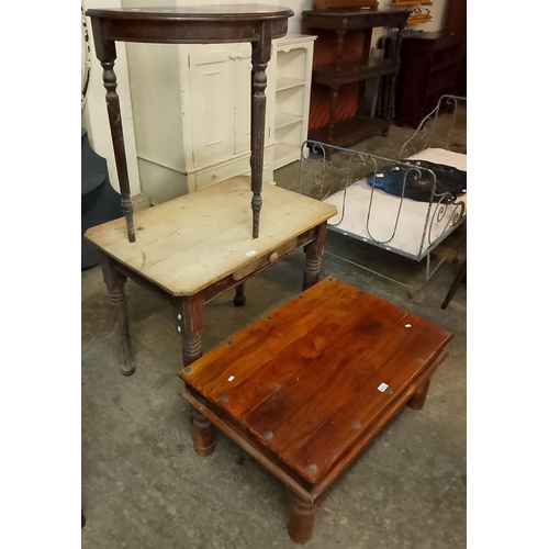 562 - Group of items of occasional furniture to include: Regency style demilune hall table, small Victoria... 