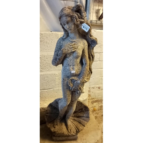 576 - Composition stone garden figure of Aphrodite. 85cm high approx. (B.P. 21% + VAT)