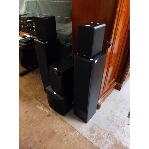 590 - Four Yahama audio speakers, together with two Monkey Rear speakers. (6) NOT TESTED AND NO WARRANTY G... 