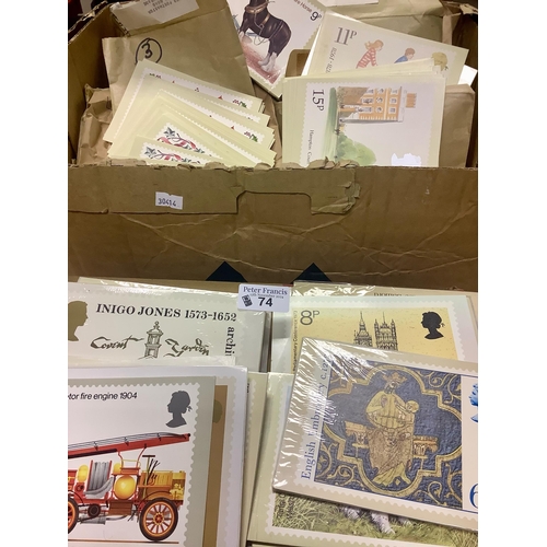 74 - Great Britain large selection of Post Office cards (PHQ) in various envelopes 1970's and 1980's with... 