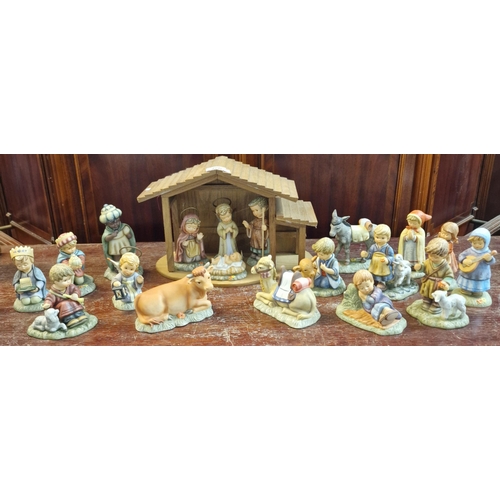 81A - Berta Hummel Christmas Nativity Set featuring: nineteen figures, figure groups and animals. With COA... 