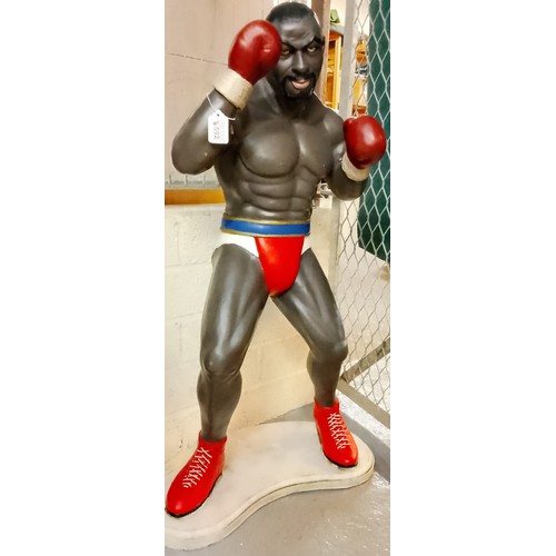 592 - Modern composition figure of a boxer.  93cm high approx. (B.P. 21% + VAT)