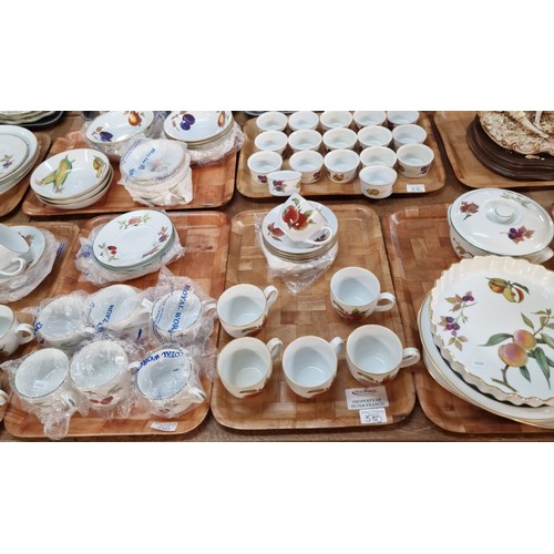 380 - Eight trays of Royal Worcester 'Evesham' and 'Evesham Vale' dinner ware and similar items to include... 