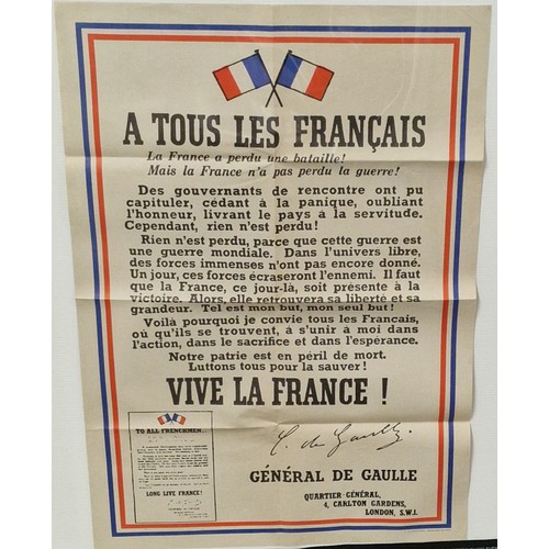 132 - Reproduction Vichy French post WWII produced posters, group of six War time posters, all in French l... 