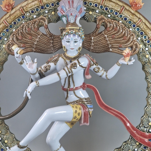 127 - V Coderch, for Lladro porcelain, limited edition Shiva Nataraja Indian figure group, signed and numb... 