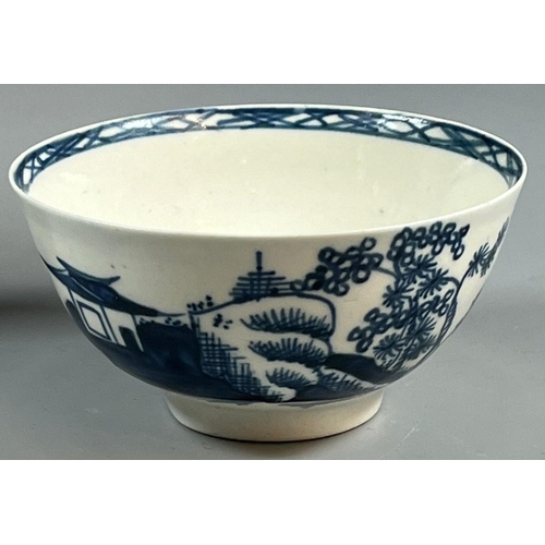 135A - 18th century Liverpool porcelain tea bowl and saucer. Circa 1755, in the 'Two Islands' pattern, prob... 