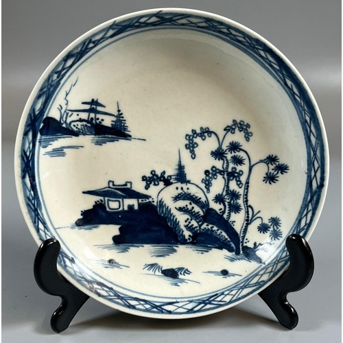 135A - 18th century Liverpool porcelain tea bowl and saucer. Circa 1755, in the 'Two Islands' pattern, prob... 