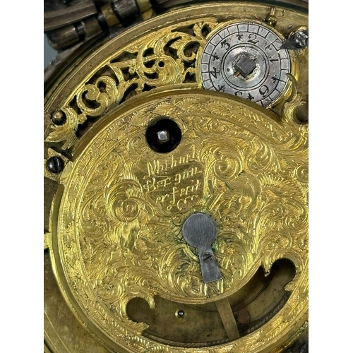 148 - Rare  17th/early 18th century Continental white metal  clock watch, the balance cock named to  'Mich... 