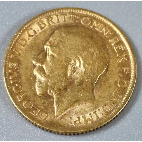 168 - Cased George V gold sovereign dated 1913. (B.P. 21% + VAT)