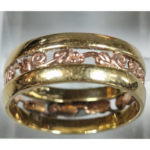 199 - Clogau gold, 9ct yellow and rose gold 'Tree of Life' ring, in Clogau gold box. 3.4g approx. Size N1/... 