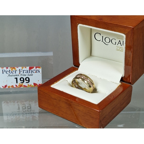 199 - Clogau gold, 9ct yellow and rose gold 'Tree of Life' ring, in Clogau gold box. 3.4g approx. Size N1/... 