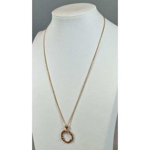 233 - 9ct Clogau gold 'Circle of Life' pendant on fine link chain in original Clogau gold box. 5.3g approx... 