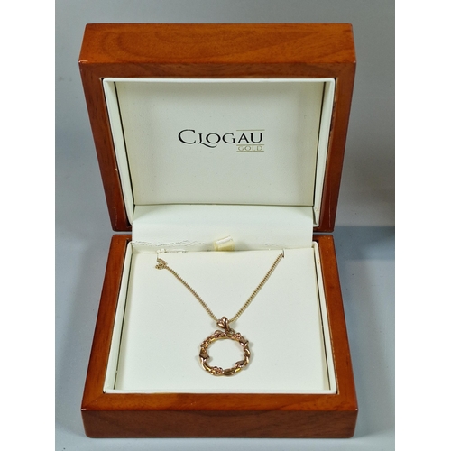 233 - 9ct Clogau gold 'Circle of Life' pendant on fine link chain in original Clogau gold box. 5.3g approx... 