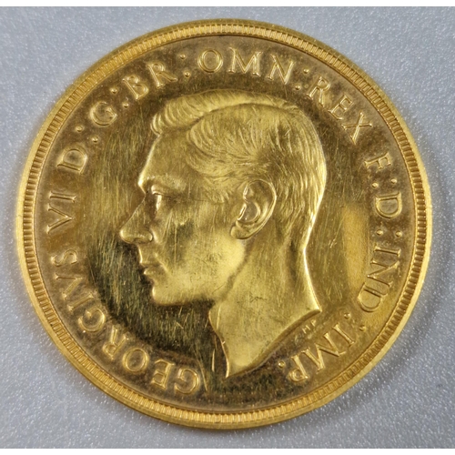 274 - George VI gold two pound coin dated 1937. 16.1g approx. (B.P. 21% + VAT)