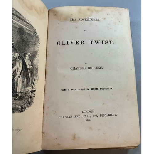 285 - Dickens, Charles, 'The Adventures of Oliver Twist', London Chapman & Hall, 193 Piccadilly 1865. Hard... 