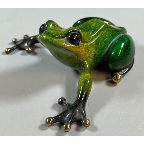 48 - Tim 'The Frogman' Cotterill, three cast bronze frogs, to include: 'Aurora', with COA, limited editio... 