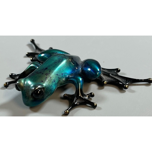 48 - Tim 'The Frogman' Cotterill, three cast bronze frogs, to include: 'Aurora', with COA, limited editio... 