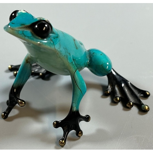 48 - Tim 'The Frogman' Cotterill, three cast bronze frogs, to include: 'Aurora', with COA, limited editio... 