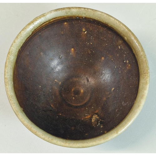 77 - Japanese Song Dynasty Jain Black-Ware tea bowl (Temoku). 10.5cm diameter approx. (B.P. 21% + VAT)