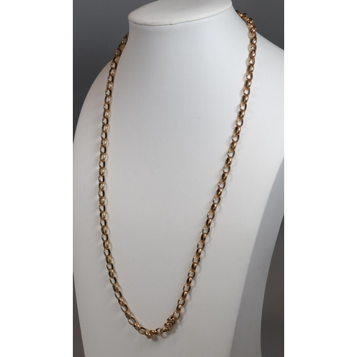 241 - 9ct rose gold curb-link chain/necklace. 53cm long approx. 16.9g approx. (B.P. 21% + VAT)