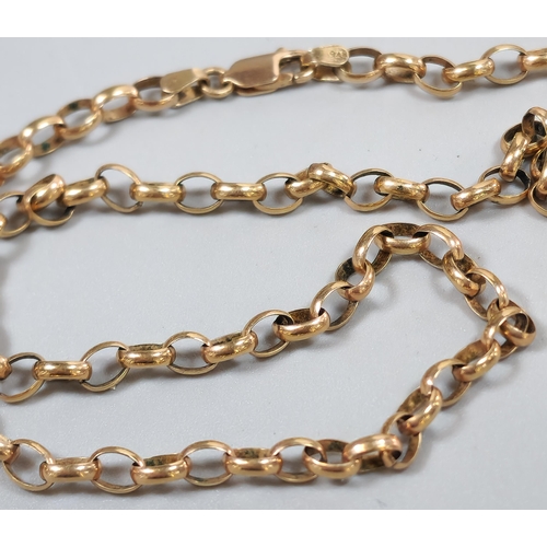 241 - 9ct rose gold curb-link chain/necklace. 53cm long approx. 16.9g approx. (B.P. 21% + VAT)