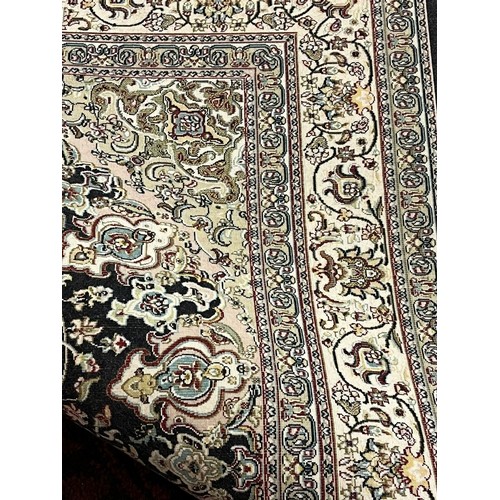 329 - Deep ground full pile fine woven Iranian rug, with medallion design. 155x99cm approx. (B.P. 21% + VA... 